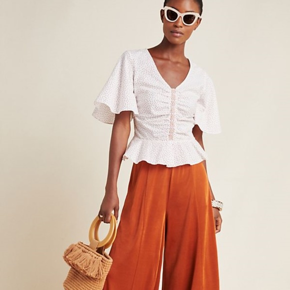 "Maeve" Anthropologie Knit Wide-Leg Pants (SILKY) - Picture 7 of 7